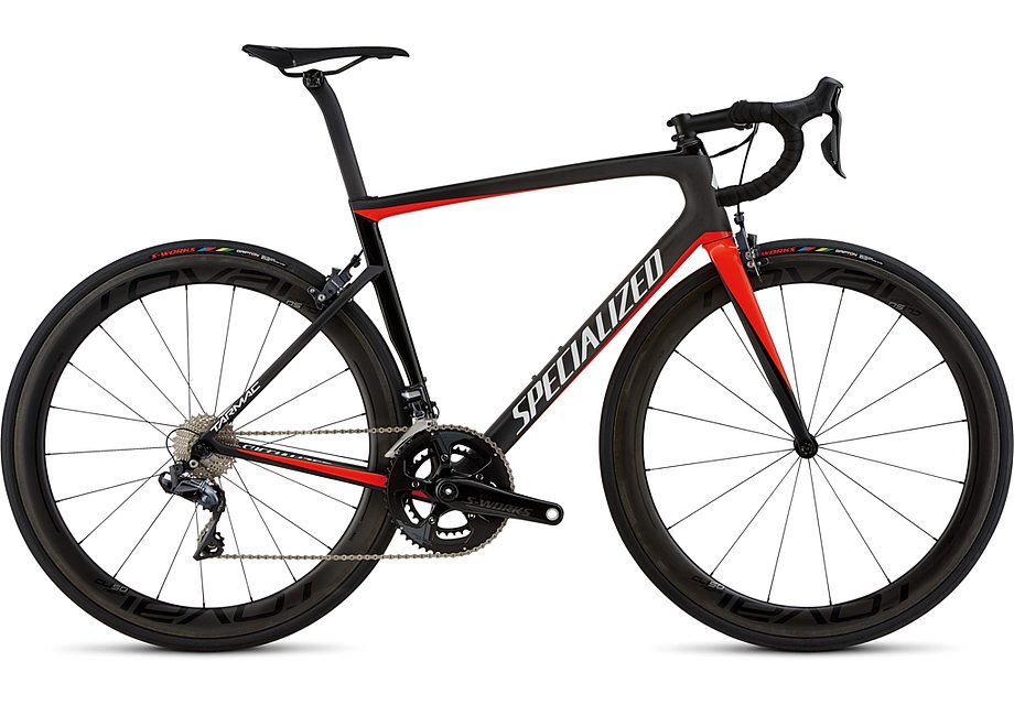 Specialized tarmac men sl6 pro udi2 carbon/gloss rkt red/tarmac blk/metallic wht slver 49