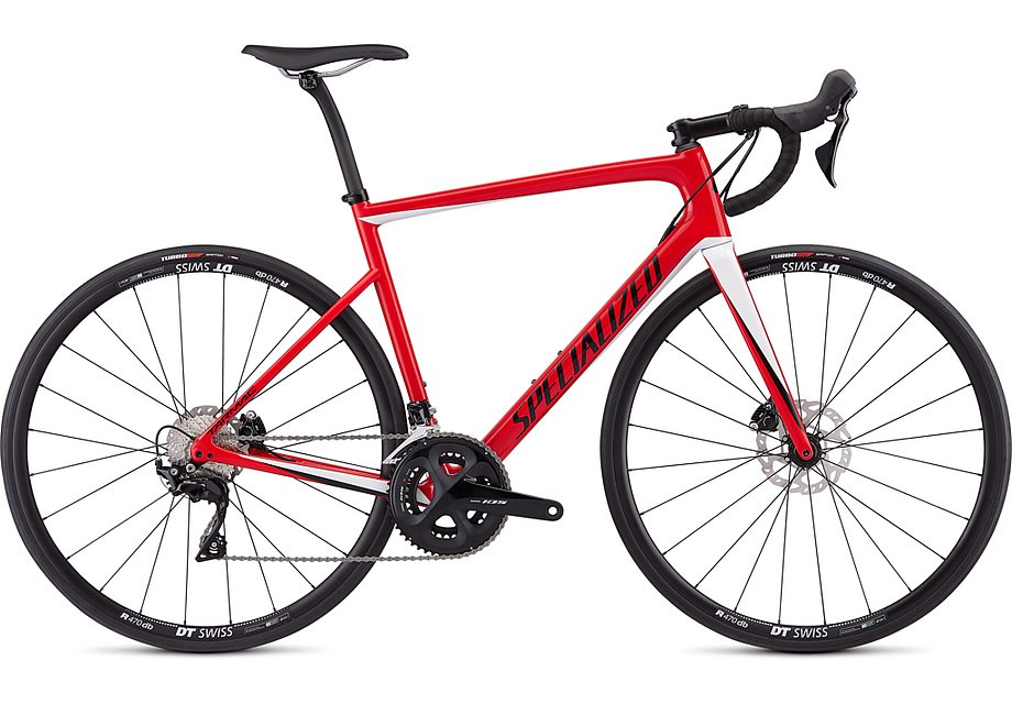 Specialized tarmac men sl6 sport disc gloss flo red/metallic white silver/tarmac black 52