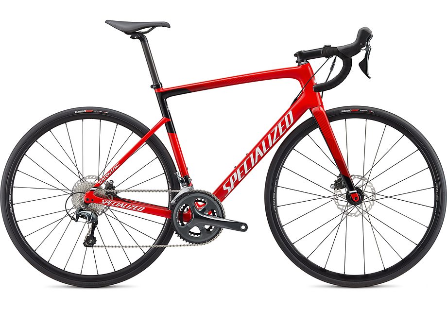 Specialized tarmac sl6 disc gloss flo red/metallic white silver/fine silver/tarmac black 58
