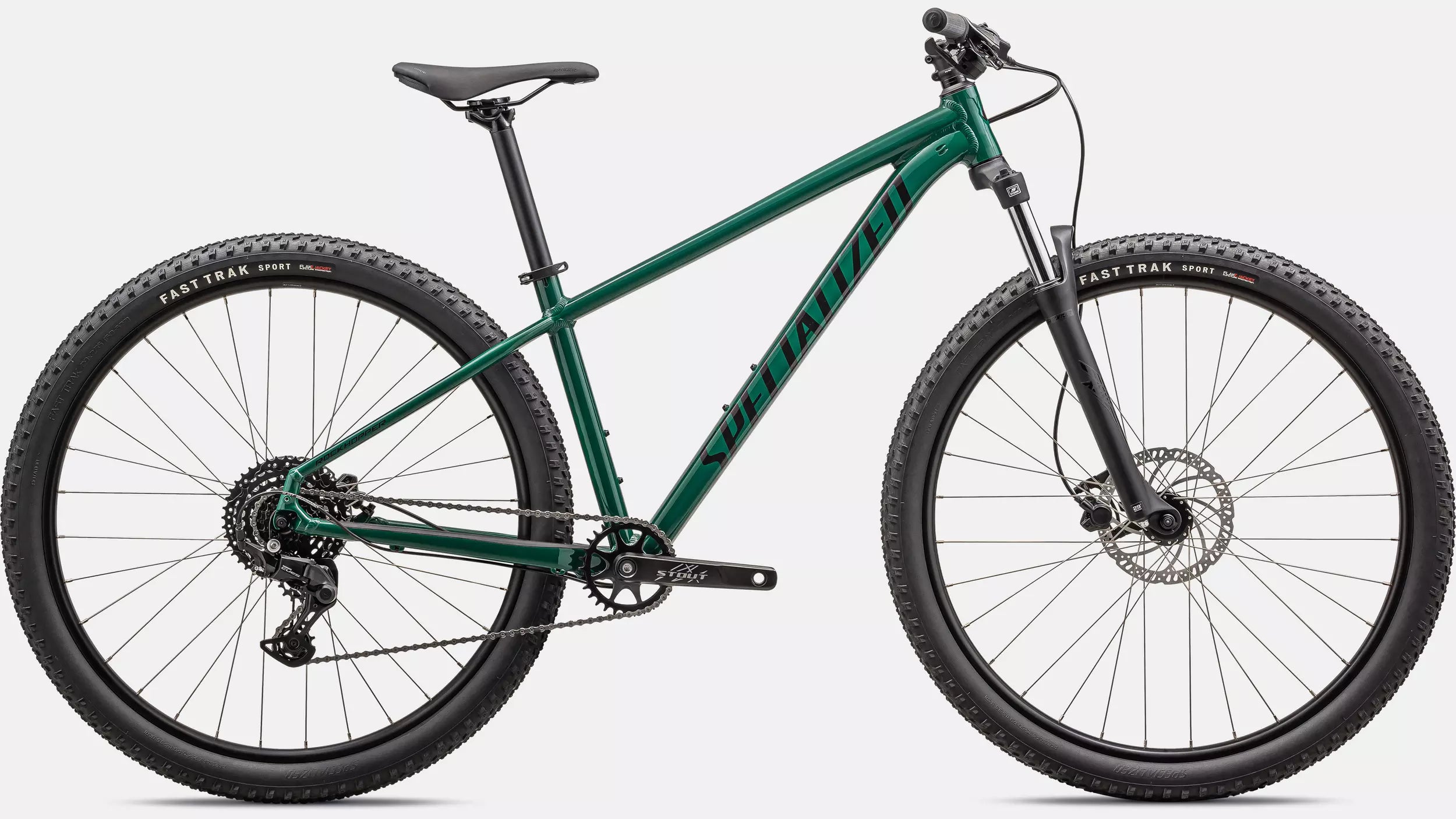 2025 Specialized rockhopper sport bike gloss pine green obsidian l