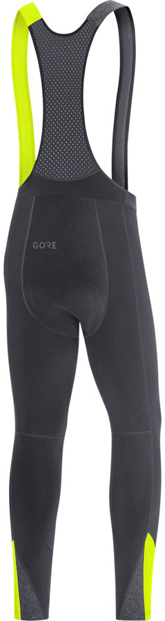 Gorewear C5 Thermo Bib Tights+ - Black/Neon Yellow Mens Small