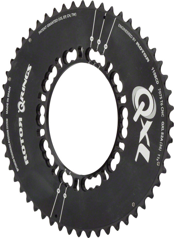 Rotor QXL 110 x 5 BCD Five Oval Position Chainring 50t outer use 34t inner rings