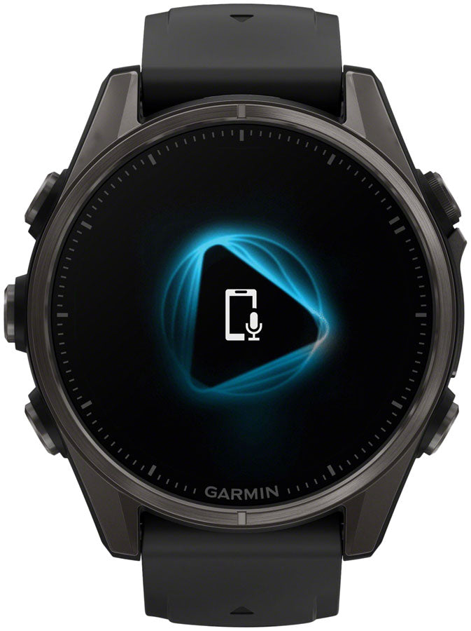 Garmin fenix 8 Smartwatch - 43mm AMOLED Sapphire Carbon Gray DLC Titanium BLK/Pebble Gray Silicone