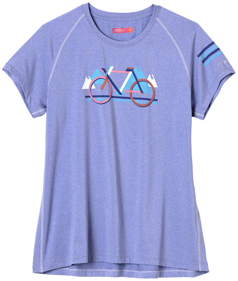 Terry Tech Tee - Flow Iris/Block Small