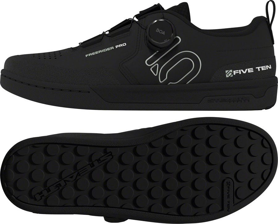 Five Ten Freerider Pro BOA Flat Shoes - Womens Core BLK/Linen Green/FTWR White 10.5