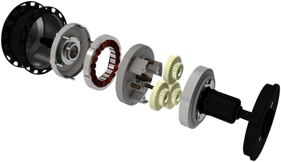 MAHLE Smartbike Systems X35 Ebike Hub Motor - Class 1 20mph 90 deg axle BLK