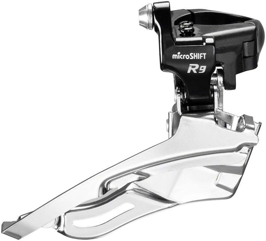 microSHIFT R9-F Triple Front Derailleur - 9-Speed Triple For 50/39/30 Rings Braze-On Shimano Road Compatible