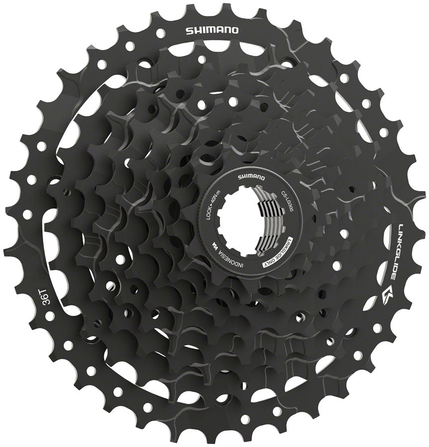 Shimano CUES CS-LG300-9 Cassette - 9-Speed 11-36t LINKGLIDE Black