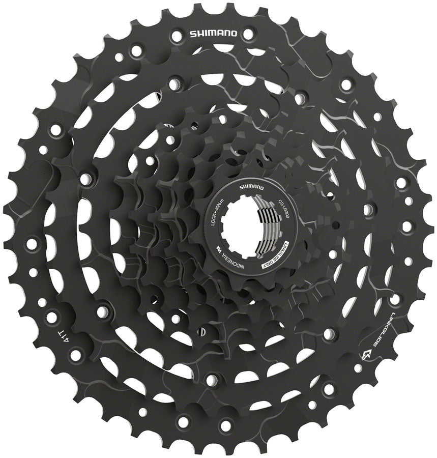Shimano CUES CS-LG300-9 Cassette - 9-Speed 11-41t LINKGLIDE Black