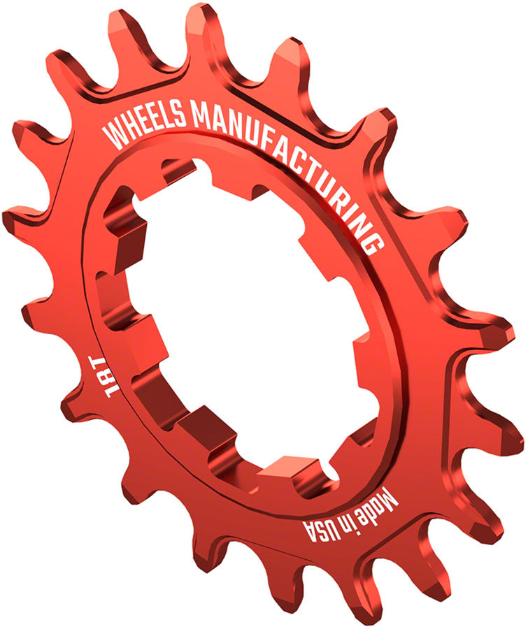 Wheels Manufacturing SOLO-SPEED Cog - 18t Fits SOLO-SPLINE SOLO-XD kits Red