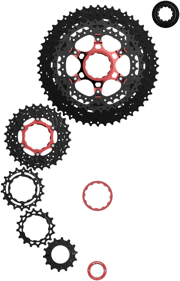 SunRace MZ91X Cassette - 12-Speed 10-50t Black Chrome For XD Driver Body