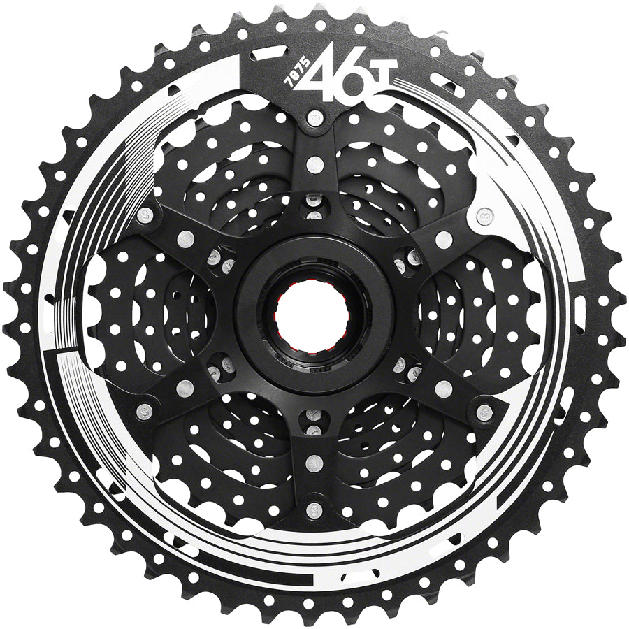 SunRace CSMX9X Cassette - 11-Speed 10-46t Black Chrome For XD Driver Body