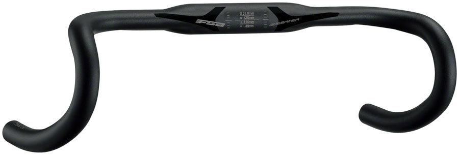 Full Speed Ahead Gossamer Compact Drop Handlebar - Aluminum 31.8mm 38cm BLK