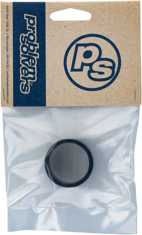 Problem Solvers Headset Stack Spacer - 25.4 20mm Aluminum Black Sold Each