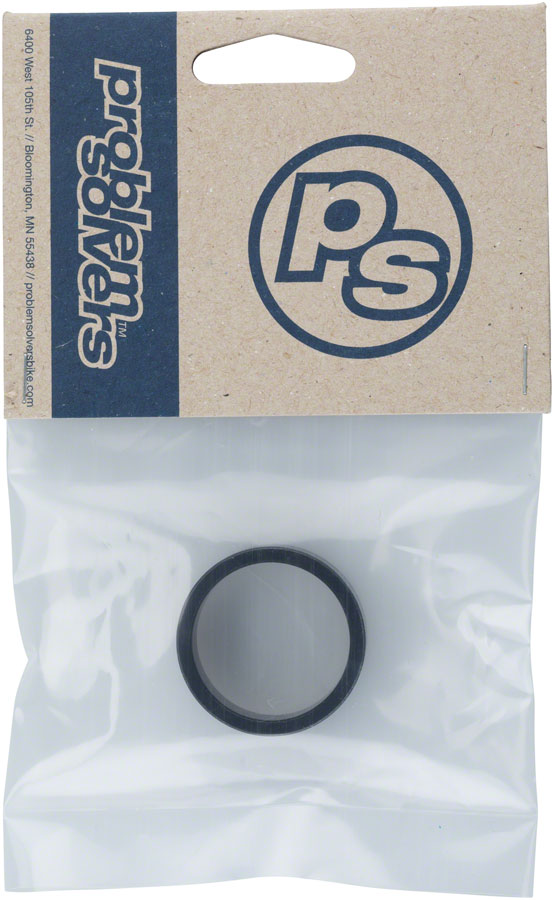 Problem Solvers Headset Stack Spacer - 28.6 15mm Aluminum Black Sold Each