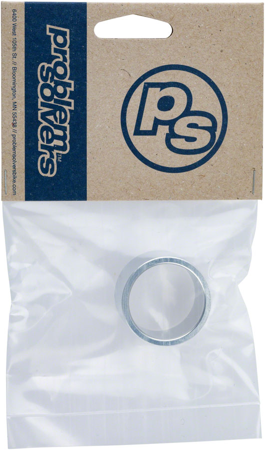 Problem Solvers Headset Stack Spacer - 28.6 20mm Aluminum Silver Sold Each