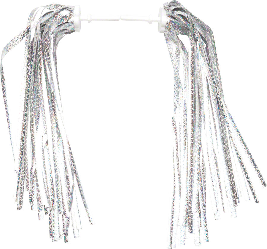 Dimension Kids Bike Streamers: Silver-Platinum~ Pair