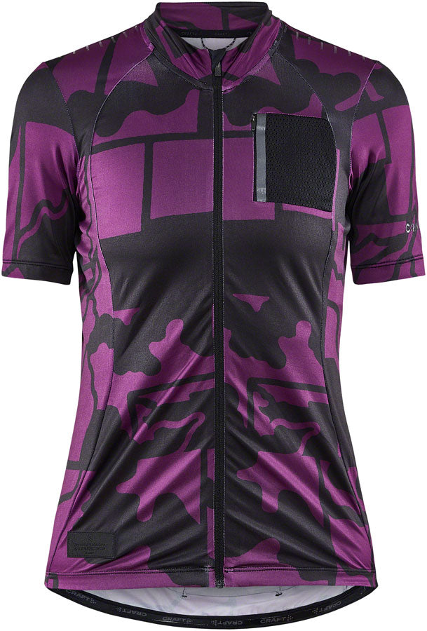 Craft ADV Bike Offroad Jersey - Short Sleeve Blossom/Black Small Womens