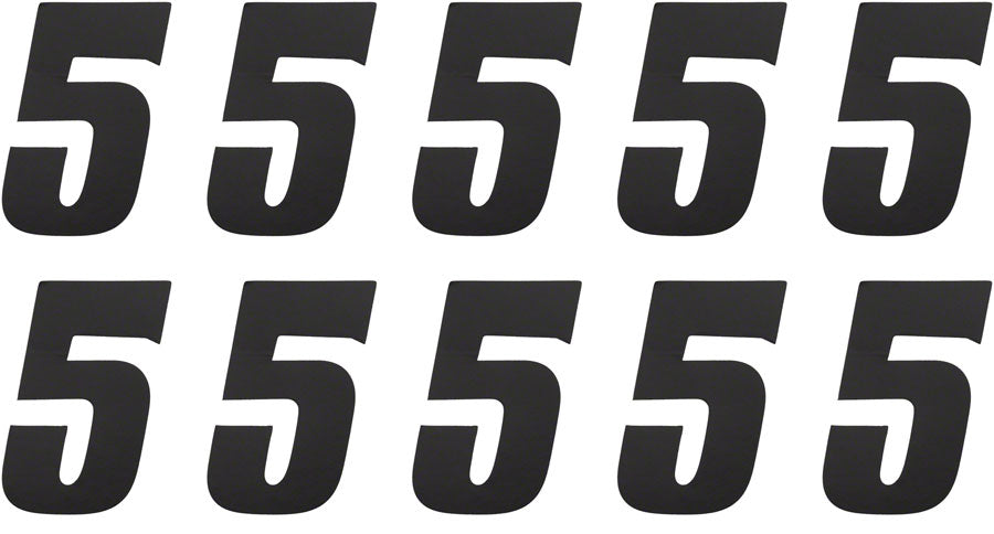 Tangent # 5 Side Plate Numbers - 10/Pack Black