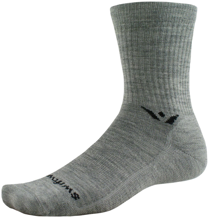 Swiftwick Pursuit Hike Medium Cushion Wool Socks - 6" Medium Weight Heather XL