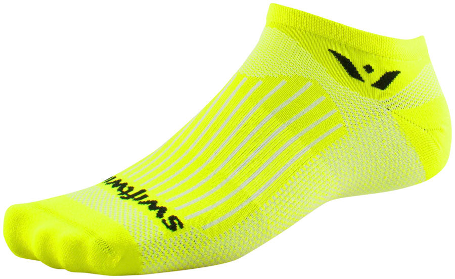 Swiftwick Aspire Zero Socks - No Show Hi Viz Yellow Large
