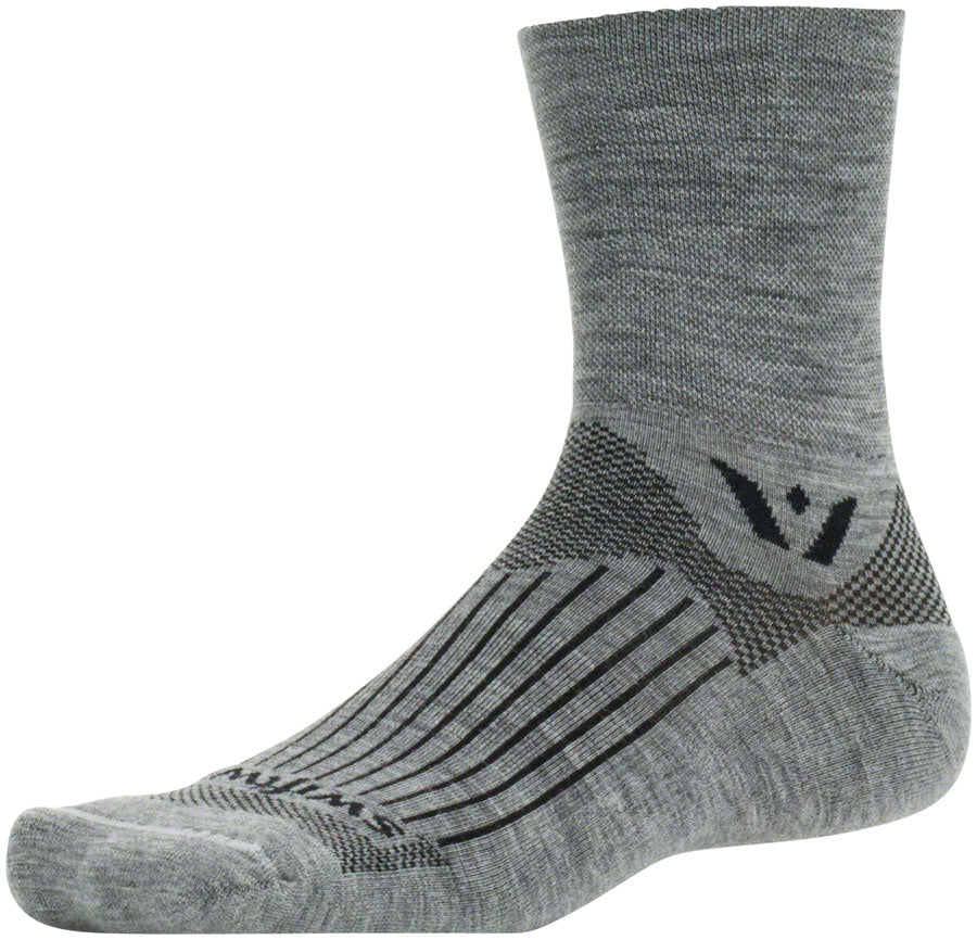Swiftwick Pursuit Four Wool Socks - 4" Heather Large