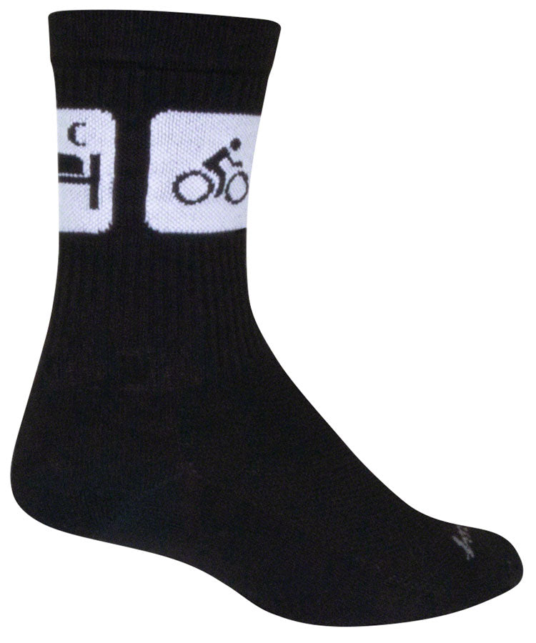 SockGuy Crew Repeats Socks - 6" Black Large/X-Large