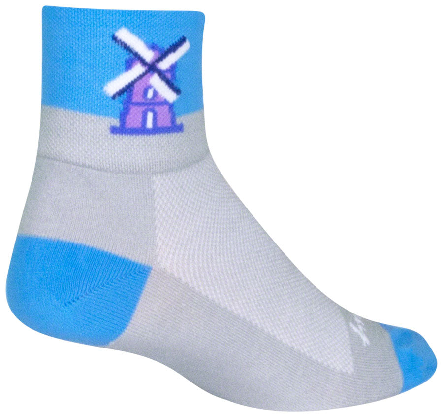 SockGuy Classic Windmills Socks - 3" White Large/X-Large
