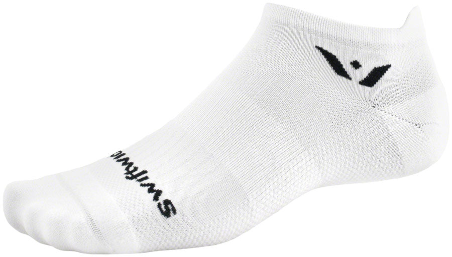 Swiftwick Aspire No Show Socks - White Large