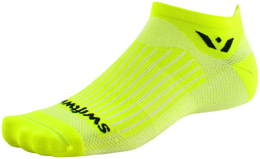 Swiftwick Aspire No Show Socks - Hi-Viz Yellow Large