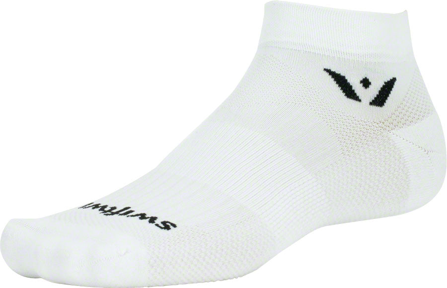 Swiftwick Aspire Ankle Socks - 1" White Medium