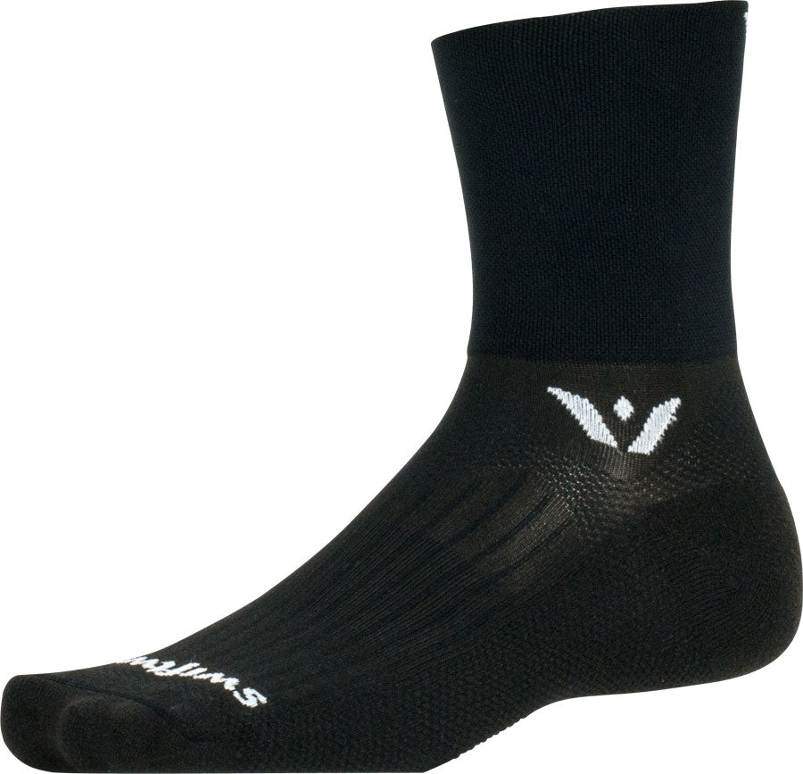 Swiftwick Aspire Quarter Crew Socks - 4" Black X-Large