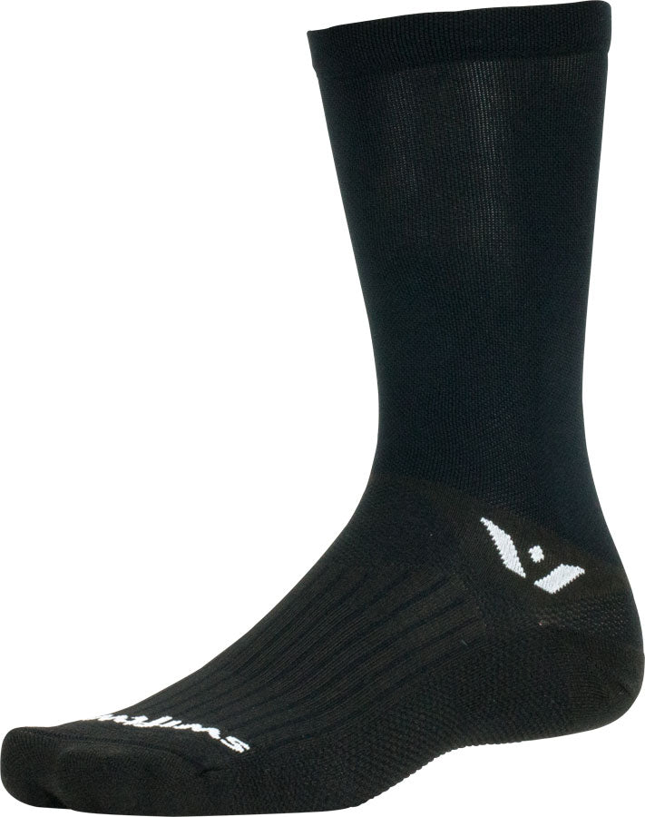 Swiftwick Aspire Crew Socks - 7" Black Medium