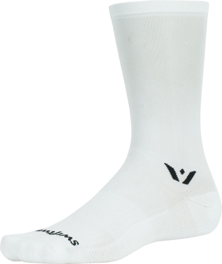 Swiftwick Aspire Crew Socks - 7" White Medium