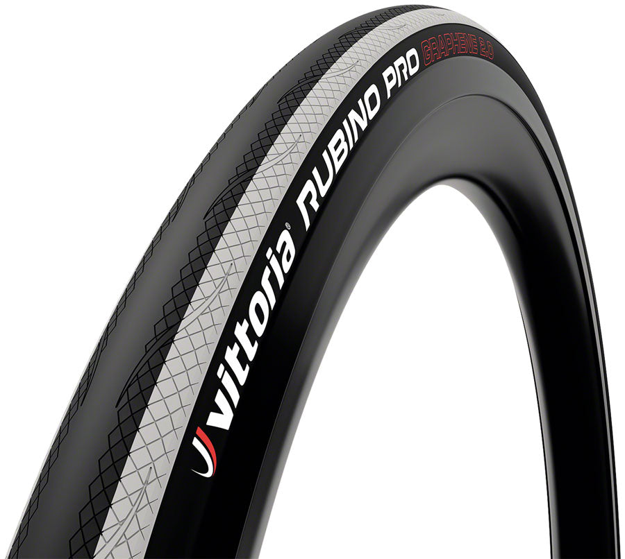 Vittoria Rubino IV Tire - 700 x 25 Clincher Folding Black/White 3C G2.0