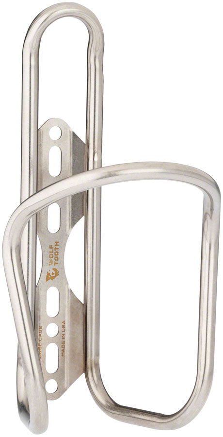 Wolf Tooth Morse Bottle Cage - Stainless Steel Silver