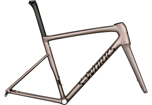 Specialized tarmac sl8 S-Works frmset gloss viavi red gold over silver / satin metallic obsidian 44