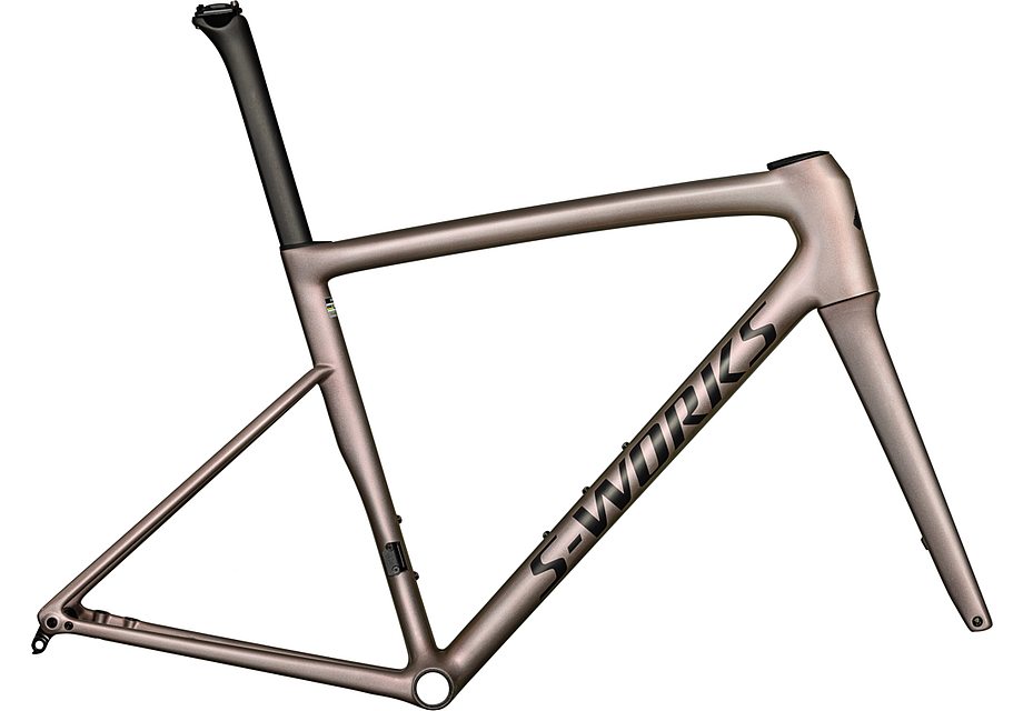 Specialized tarmac sl8 S-Works frmset gloss viavi red gold over silver / satin metallic obsidian 49