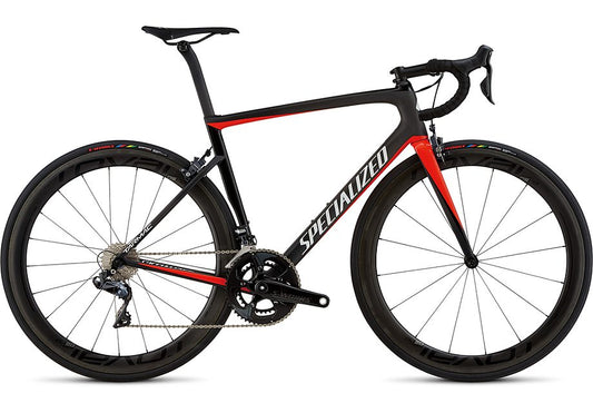 Specialized tarmac men sl6 pro udi2 carbon/gloss rkt red/tarmac blk/metallic wht slver 49
