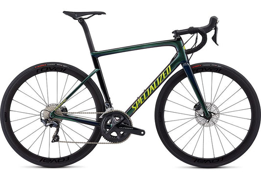Specialized tarmac men sl6 expert disc chameleon green/cast blue/tarmac black/team yellow 54