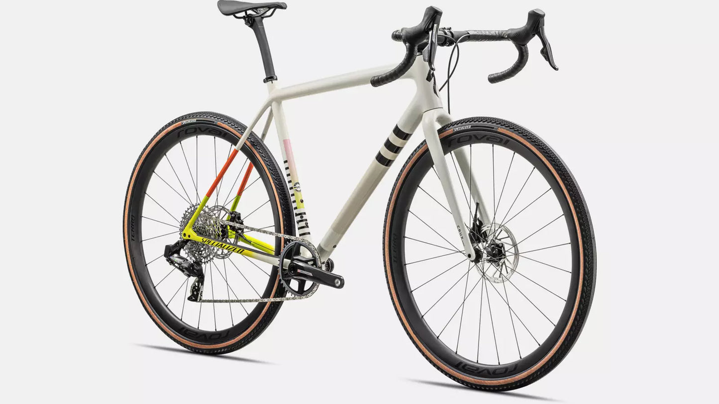 2024 Specialized crux pro bike gloss dune white birch cactus bloom speckle 49