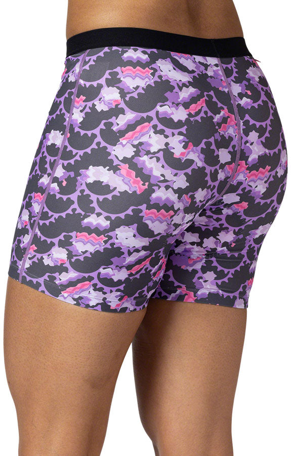 Terry Mixie Liner Shorts - Purple Rings Small
