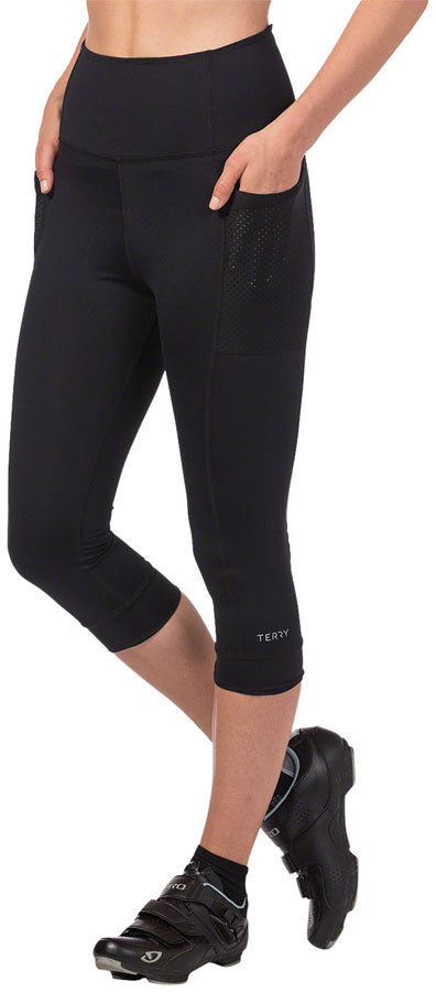 Terry Holster Hi Rise Capris - Black X-Small