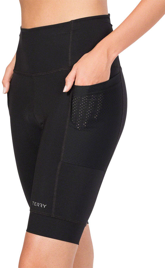 Terry Holster Hi Rise Shorts - Black Medium