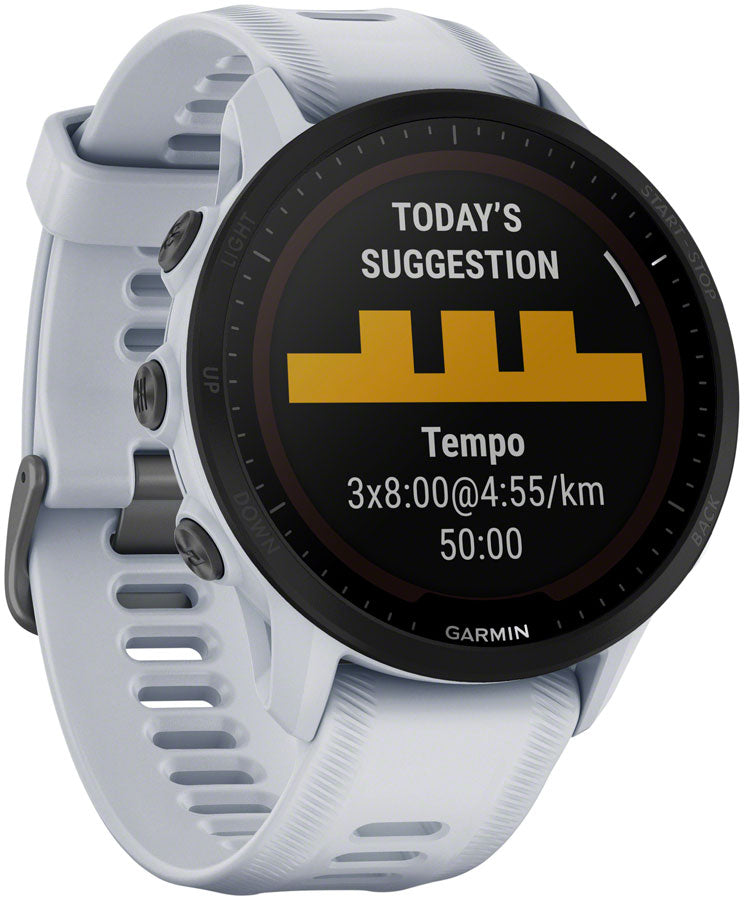 Garmin Forerunner 955 Solar GPS Smartwatch - 45.6mm Whitestone