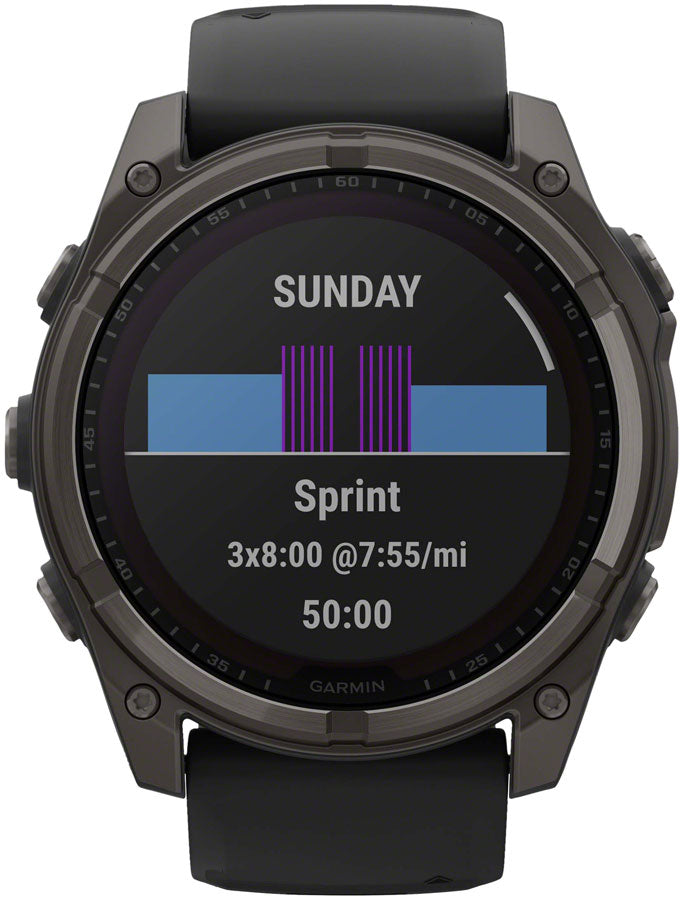 Garmin fenix 8 Smartwatch - 51mm Solar Sapphire Carbon Gray