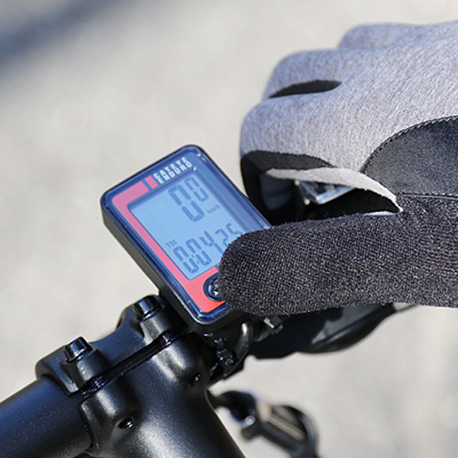 CatEye Enduro Bike Computer - Wired Black/Red