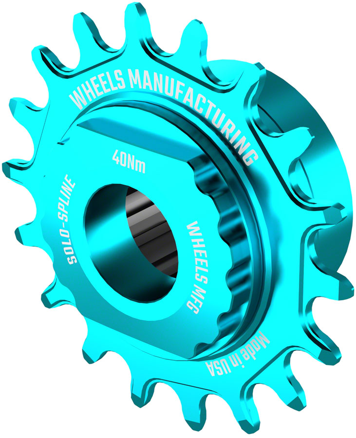 Wheels Manufacturing SOLO-SPLINE Micro Spline Single Speed Conversion Kit - 18t For Shimano Micro Spline Hub Bodies Teal