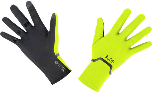 Gorewear Gore Tex Infinium Stretch Gloves - Yellow/Black Full Finger Small