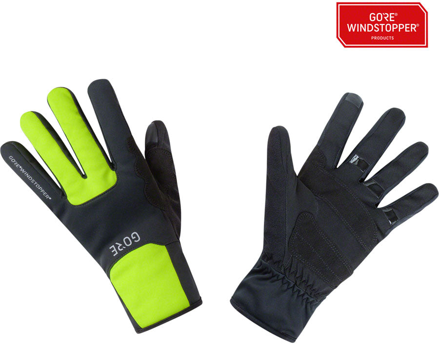 Gorewear M Windstopper Thermo Gloves - BLK/Neon YLW Full Finger 2X-Large
